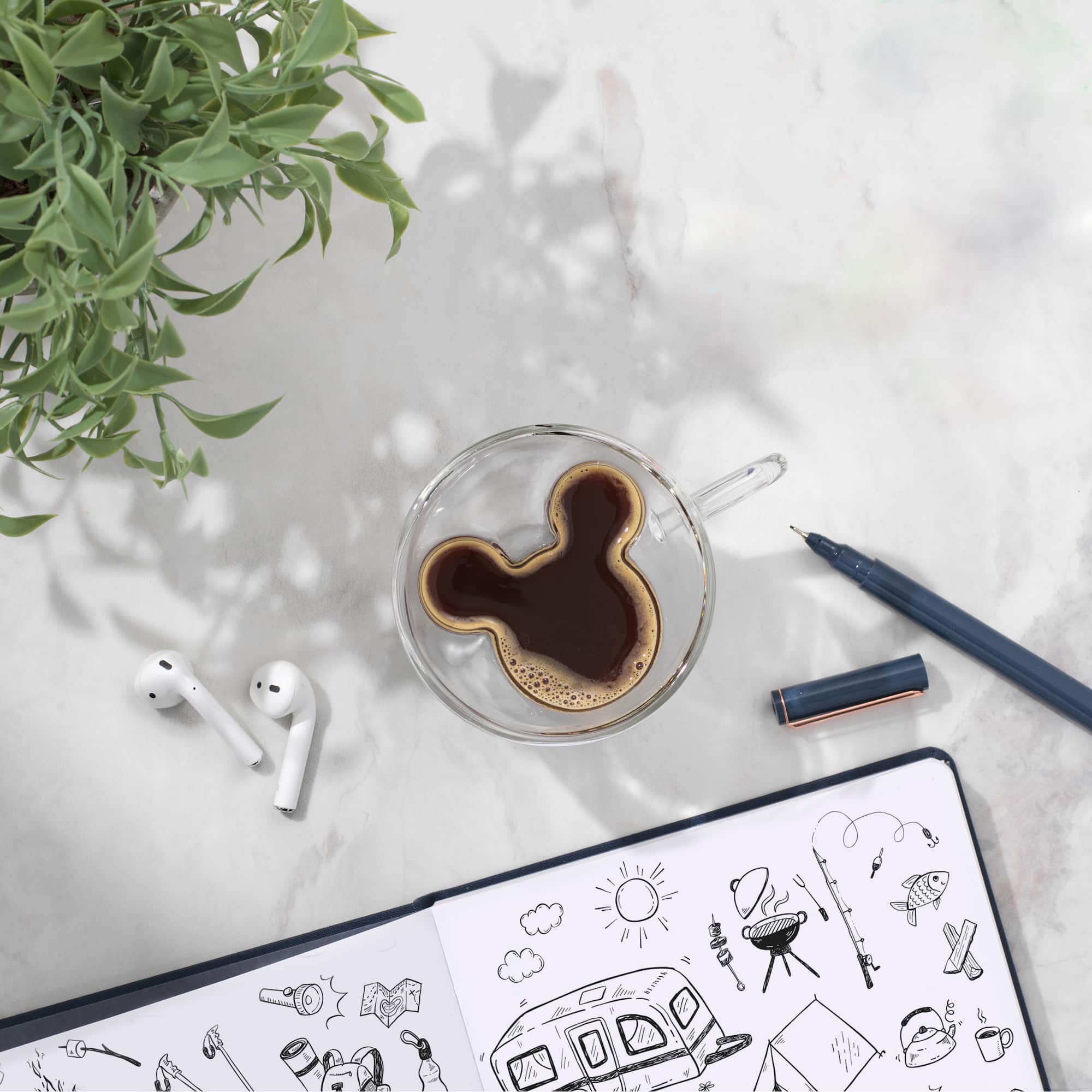 JoyJolt® Disney® 5.4oz. Mickey 3D Espresso Cups, 2ct.